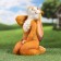 Garden figure "Zaichikha poses" 27x17x27cm