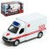 Metal machine "ambulance", 1:32, light and sound, inertia, doors open