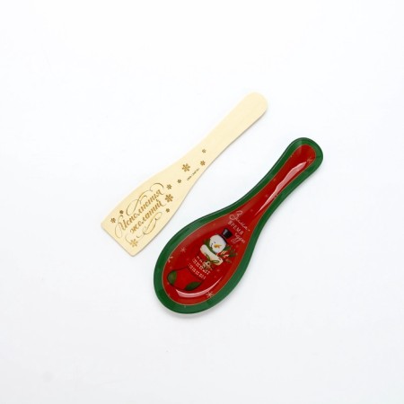 Gift set of New Year's Athletic attention "Time of Miracles": stand under the spoon, spatula-2