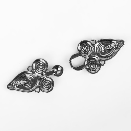 Decorative fastener, 6 × 2 cm, silver color-2