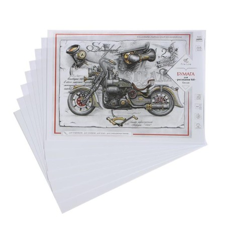 A4 drawing paper, 40 sheets Fine Line, individual packaging, 160 g/m²