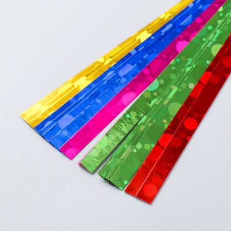 Strips for quilling "Hologography" (set of 60 strips) Mix width 1 cm (1x25 cm)-1