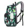 Youth backpack 43 x 29 x 18 cm, ergonomic back, Across 155, black/green 155-4