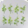 Artificial plant for creativity "ivy" set 8 pcs green 16 cm