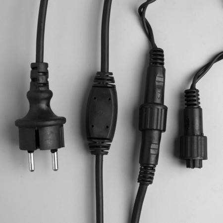 Garland “thread” 10 m, IP65, UMS, dark thread, 100 LED, white glow, 220 V-3