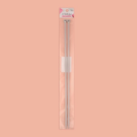 Knitting knitting needles, straight, with Teflon coating, D = 4 mm, 35 cm, 2 pcs-5