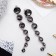 Hanging earrings with rhinestones "luxury" path with circles, gray color in silver, 10 cm