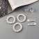 Hair set "Gloria Style" (3 elastic bands 5.5 cm, 2 invisibility 5 cm) white