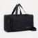 Road bag, 3 parts on zippers, external pocket, long belt, black color
