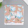 Scrapbooking paper "Pale blue flowers" density 180 grams set 10 pcs 15.5x17 cm