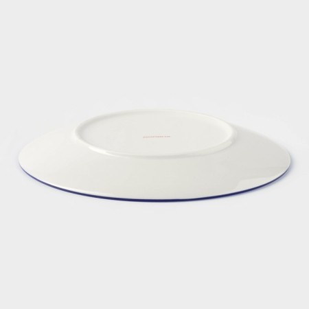 Poramic plate "Boda", d = 22 cm, blue color-1