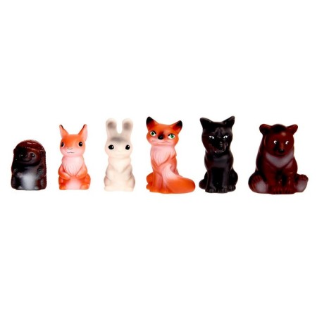 A set of rubber toys "Forest animals"-1