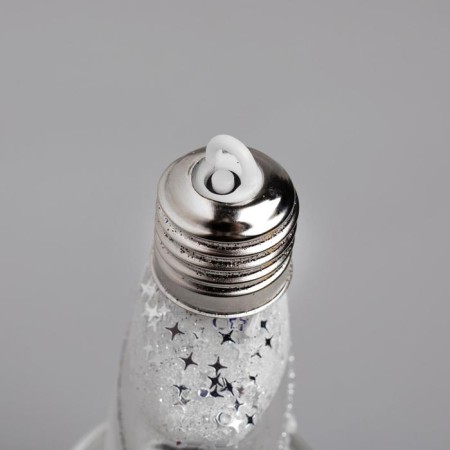 A set of Christmas tree balls “White Christmas trees” 3 pcs., Battery, 5 LED, glow white glow-3