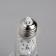 A set of Christmas tree balls “White Christmas trees” 3 pcs., Battery, 5 LED, glow white glow