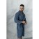 Tainted male bathrobe, size 52, blue color