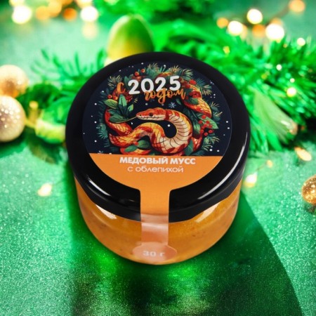 New Year. Honey mousse with sea buckthorn "Happy 2025!", 30g
