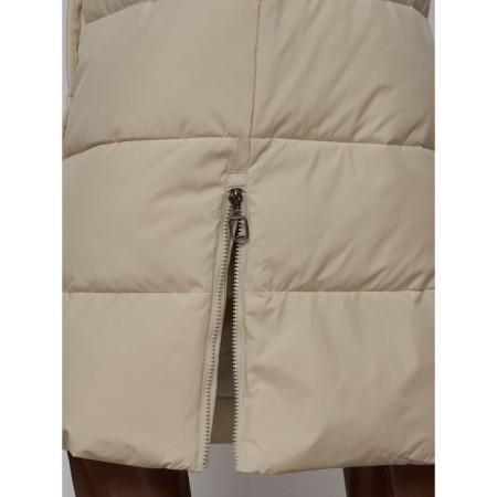 Coat insulated winter female, size 44, beige color-14