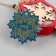 Christmas tree toy "House with Snezhin", from batteries, glow warm white