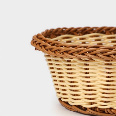 Basket for fruits and bread Oval Dolyana "Milk chocolate", 27 × 19 cm-4