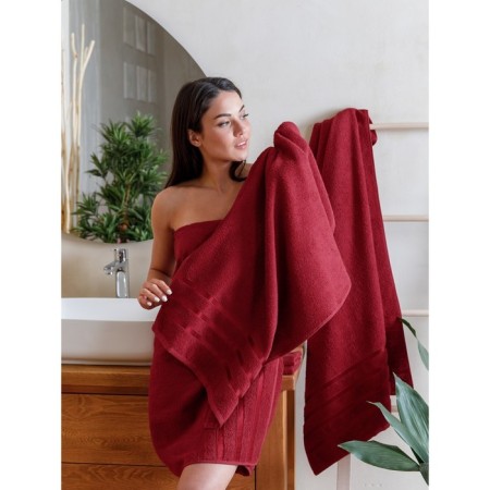 A set of terry towels Pomegranate, size 30x50 cm, 50x90 cm, 70x140 cm, red-2