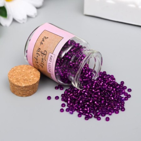 12/0 round beads in the bottle "purple" transparent-color 20 grams-1