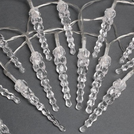 Garland “thread” 3 m with nozzles “icicles 7.5 cm”, ip20, transparent thread, 20 LED, glow of multi, AAH3-1
