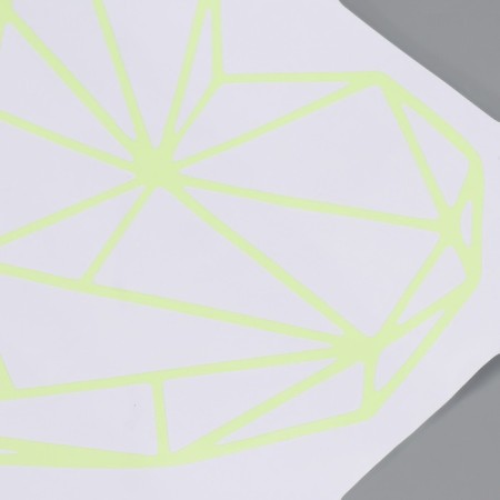 Plastic sticker interior phosphorus "heart 3d" 30x28 cm-2