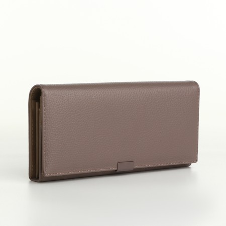 Women's wallet on magnets, gray color