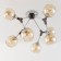 Ceiling chandelier Citilux "Til" CL138185, 80x80x30 cm, 8x60W, E27, brown color