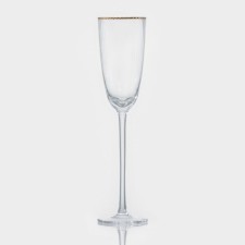 A glass of glass for champagne 