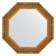 Mirror in the baguette frame, aged bronze with weaving 70 mm, 53x53 cm