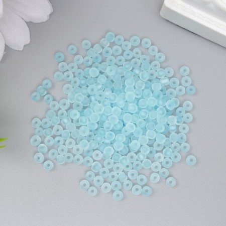 Glass glass 8/0 "matte translucent. Blue water" 10 g-1