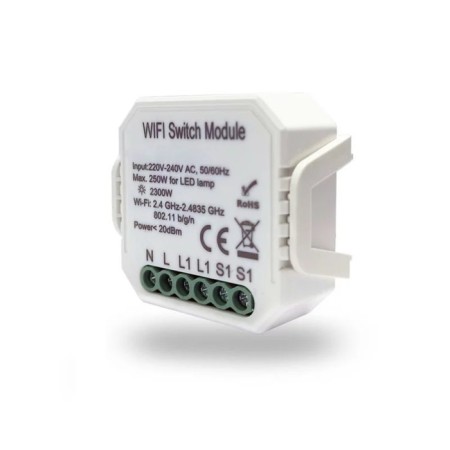 RL1001-SM Single-channel Wi-Fi Relay Relia RELAY, 1 x 2300W / 250W for LED