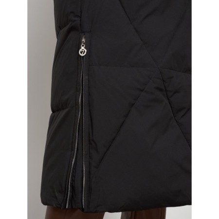 Coat insulated winter female, size 50, black color-12