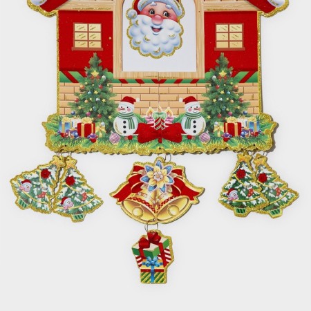 Decorative decoration (suspension) "New Year's house" 50x33.5 cm-3