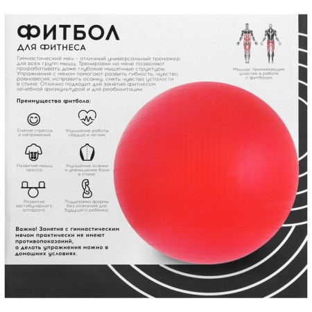 Fitball Onlytop, D = 45 cm, 500 g, Mix color-18