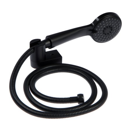 ACCOONA A63126F bath mixer, single -leaf, pour 149 mm, shower set, black-4