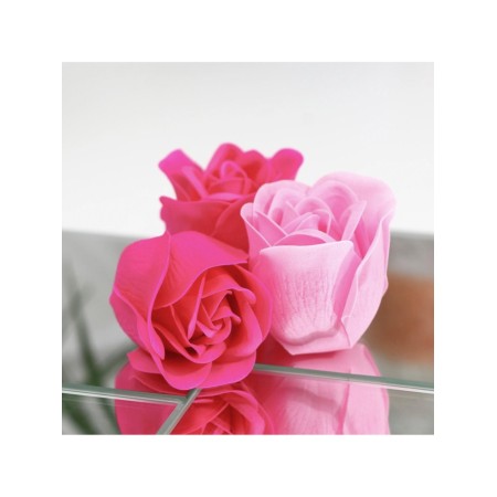 Soap roses, fuchsia and pink, set of 11 pcs.-8