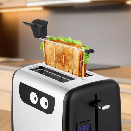 Toster KitFort KT-6219, 870 W, 6 frying modes, 2 toasts, black-silver-2