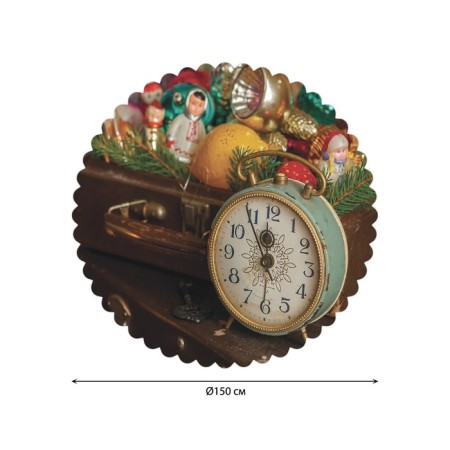 The tablecloth “New Year is knocking”, round, Saten, d = 150 cm-1