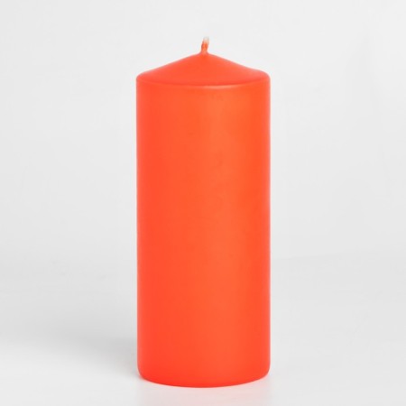 Candle-cylinder, 6x14 cm, 350 g, 19 hours, red-1
