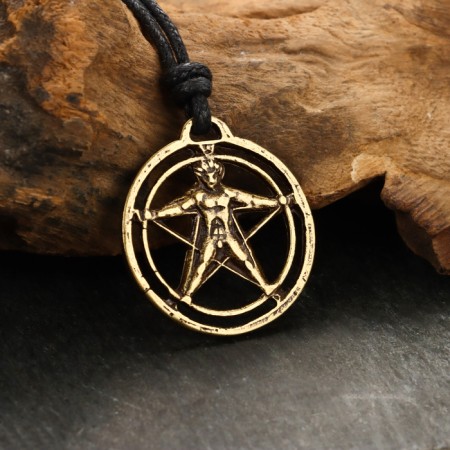 Protective amulet "AGRIPPA Pentagram" No. 13, 27x29mm, metallic-1