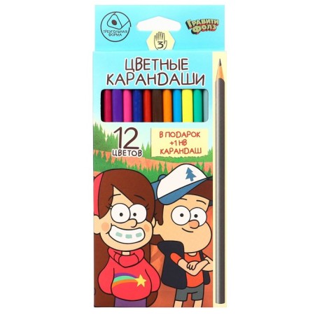 Colored pencils, 12 colors, trihedral, gravity farz-6