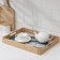 Tray with handles of the valve "Cote d'Azur", 41 × 30 × 5 cm, bamboo