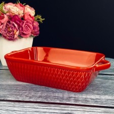 Блюдо для запекания Lenardi, прямоугольное, фарфор, длина 33 см