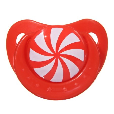 Nipple - New Year's dummy "caramel", orthodontic, silicone, +6 months, in a container, crumb I
