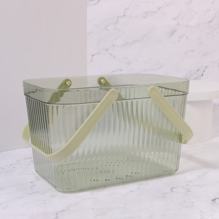 Organizer for storage, a basket with handles, 1 section, 27 × 17 × 16.5 cm, translucent color/mix-2