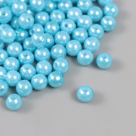 Set of beads "Pearls" d 8 mm, 250 gr, gray-blue-1