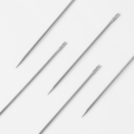 Sewing needles “Assorted”, D = 0.5 mm, 3.6 - 4.3 cm, auto -luminous, 5 pcs-1