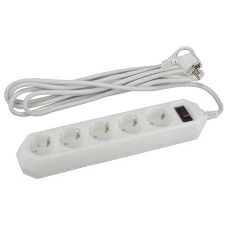 Network filter ERA USF-5S-3M-W with basic protection with a ground with a circuit breaker 5 outlets 3M 10A white